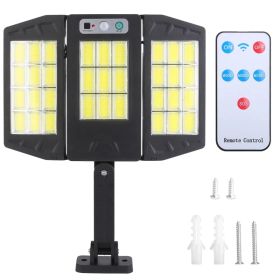 Solar Wall Light Outdoor 33 COB Beads PIR Motion Sensor Remote Control Wireless Lamps IP45 Waterproof Lighting for Garage Front Door Garden Pathw (Option: 33cob)