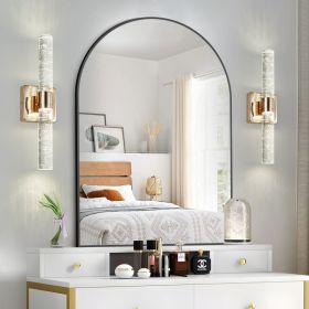 (Same as W1340P225797/L005027-H430-W1G2)17"(H) Contemporary Crystal Wall Light, Gold Plating Finish with Bubble Crystal, 2-Light Sconce for Bathr (Option: Gold)